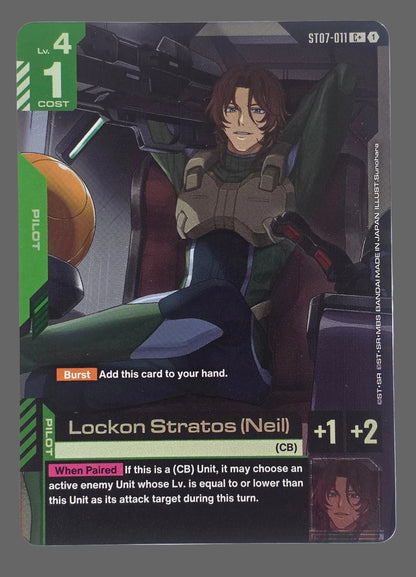Lockon Stratos (Neil) (C+) - Starter Deck 07: Celestial Drive (ST07) Gundam Card Game