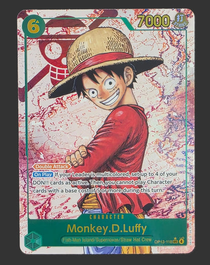 Card featuring a character with a distinctive hat and outfit on a dark background