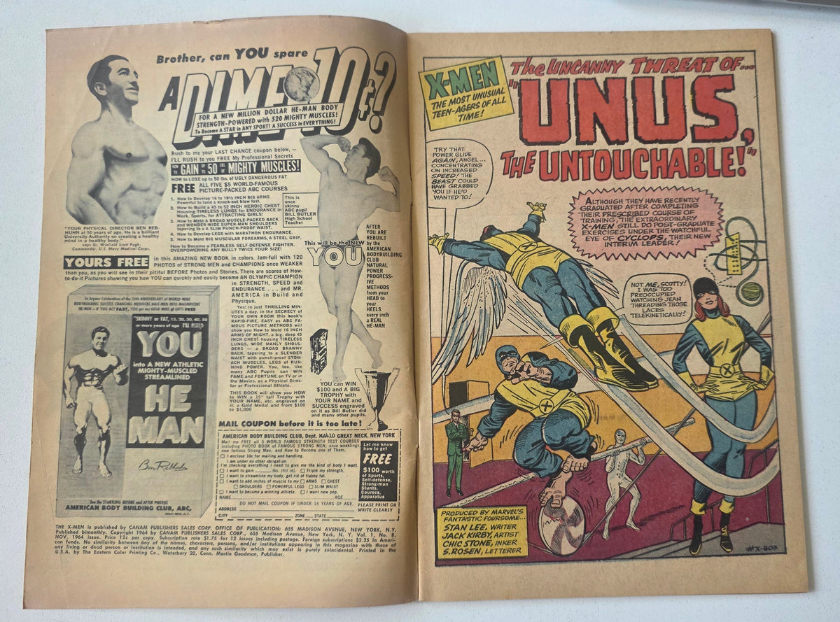 Uncanny X-Men (1963) #08 "Unus the Untouchable" 1st Unus, 1st Time Iceman Shown as Ice