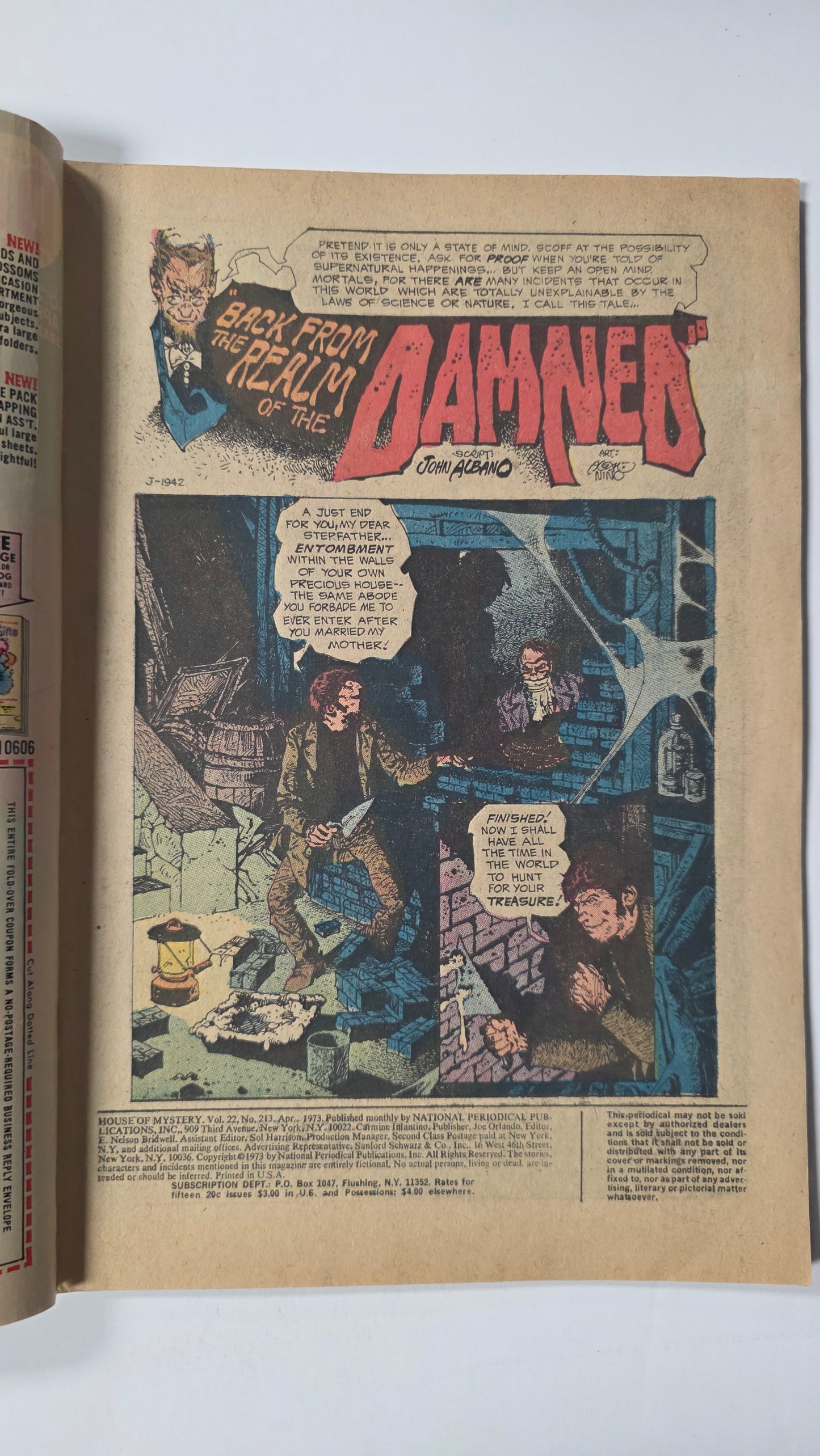 House of Mystery (1951) #213 VG Bernie Wrightson Cover