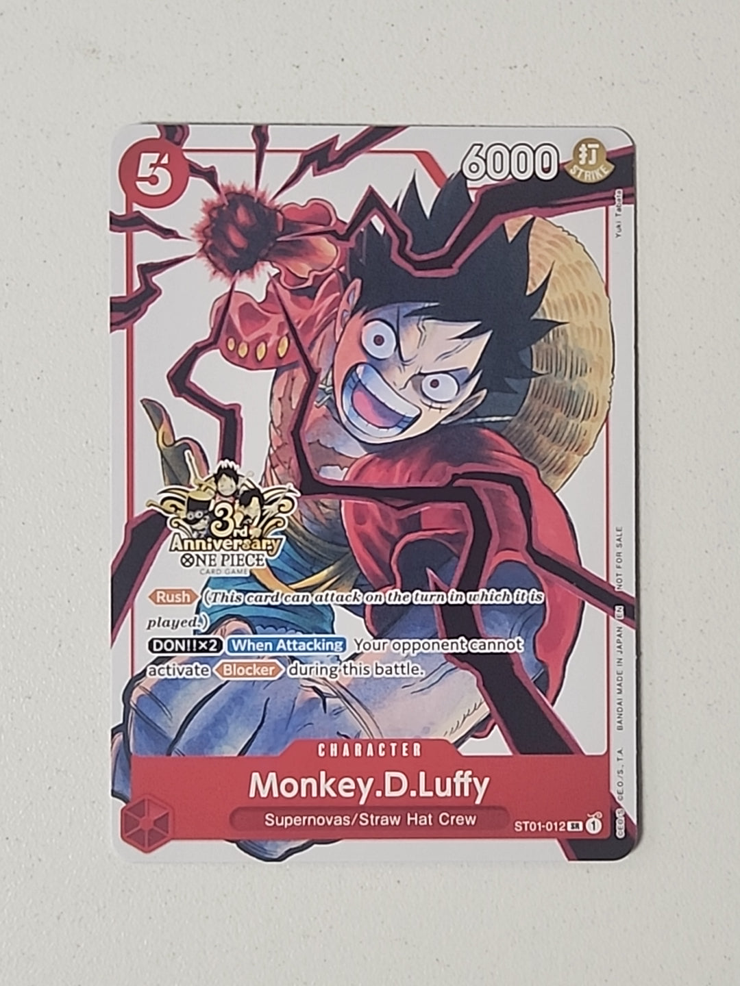Monkey.D.Luffy - ST01-012 (3rd Anniversary Tournament 3 Brothers Pack) - Carrying On His Will: 3rd Anniversary Tournament Cards (OP13 ANN)
