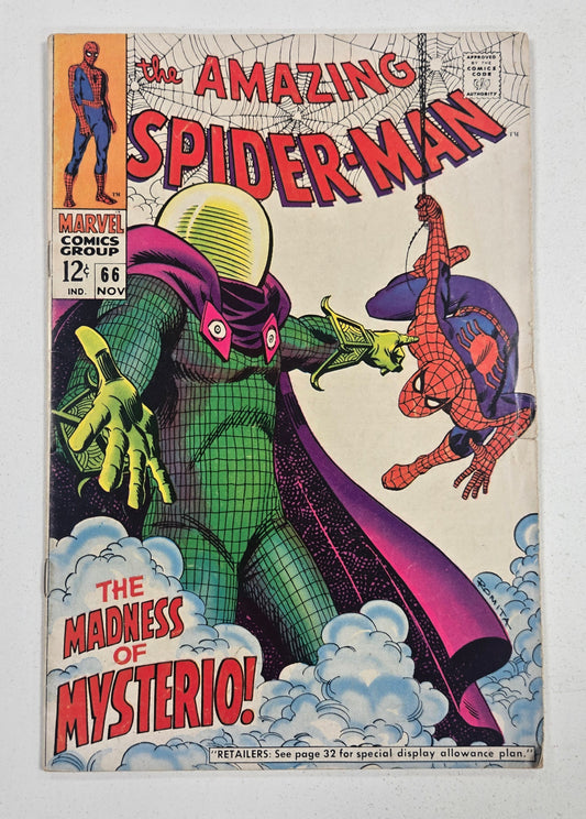 Amazing Spider-Man (1962) #66 "The Madness of Mysterio!" VG+