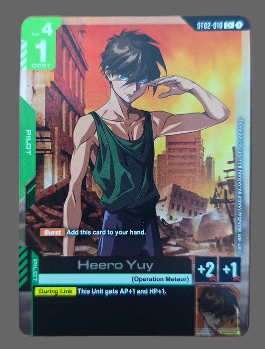 Heero Yuy (C+) - Starter Deck 02: Wings of Advance (ST02) Gundam Card Game