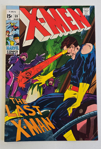 X-MEN (1963) #059 FN+ Neal Adams Art
