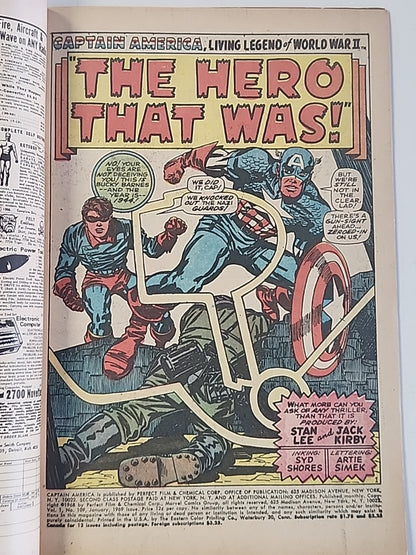 CAPTAIN AMERICA (1968) #109 ORIGIN OF CAP  FN/FN+
