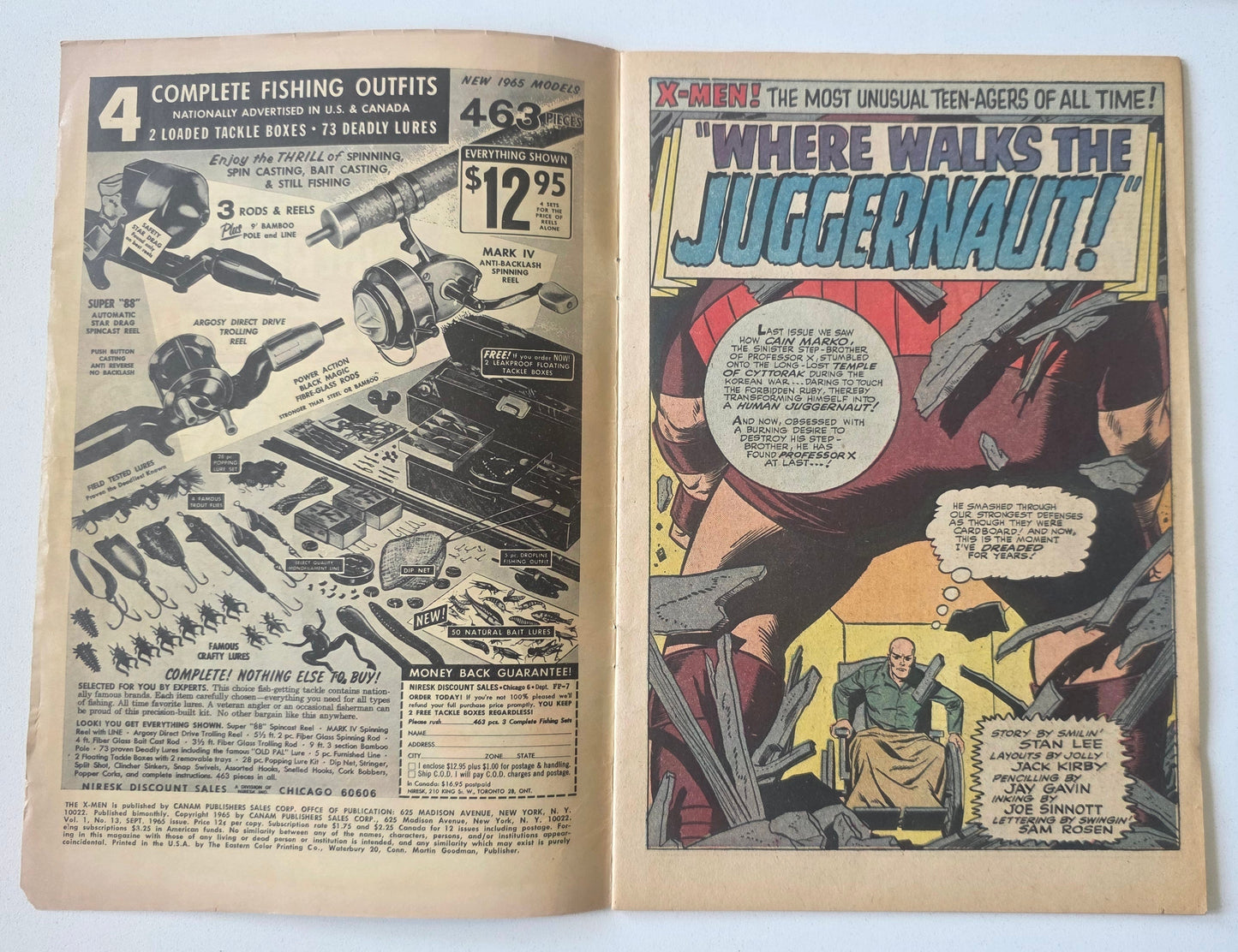 Uncanny X-Men (1963) #13 "Where Walks the Juggernaut!" 2nd Appearance of Juggernaut