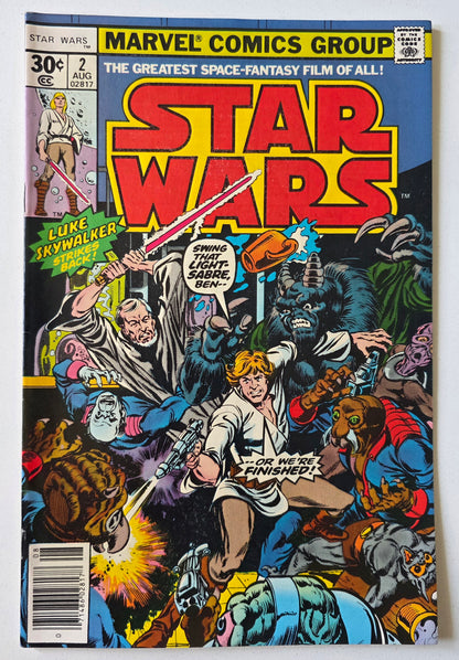 Star Wars (1977) #02 - "Six Against the Galaxy" 1st Appearance of Han Solo, Chewbacca, Obi Wan Kenobi Newsstand Edition