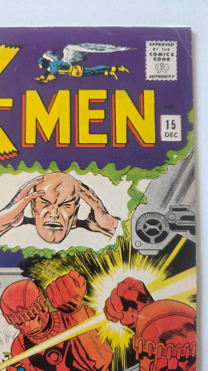 Uncanny X-Men (1963) #15 "Prisoners of the Mysterious Master Mold" 1st Appearance of Master Mold, Origin of Beast, 2nd Sentinels