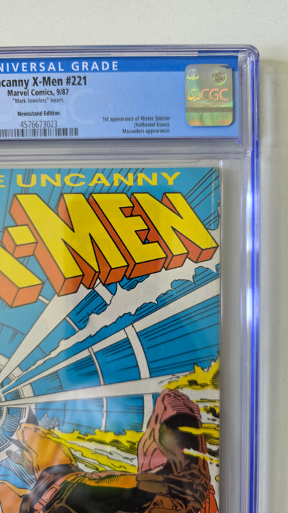 Uncanny X-Men (1963) #221 CGC 7.0 Newsstand Edition Mark Jewelers Insert 1st Appearance of Mr. Sinister