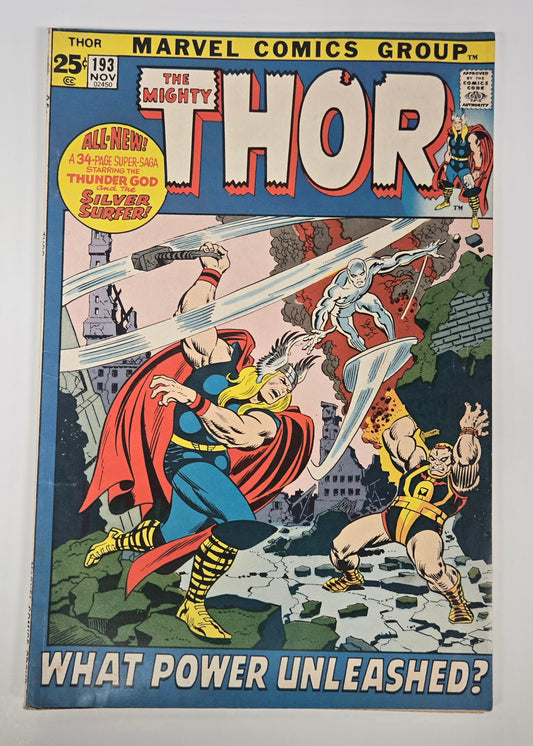 Thor #193 (1966) FN- Battles Silver Surfer!