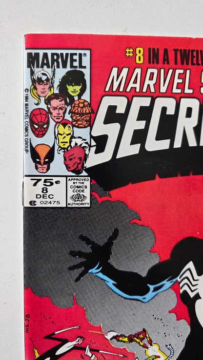 Marvel Super Heroes Secret Wars (1984) #08 - "Invasion!" Origin of Black Symbiote Costume, Iconic Cover Newsstand Editon
