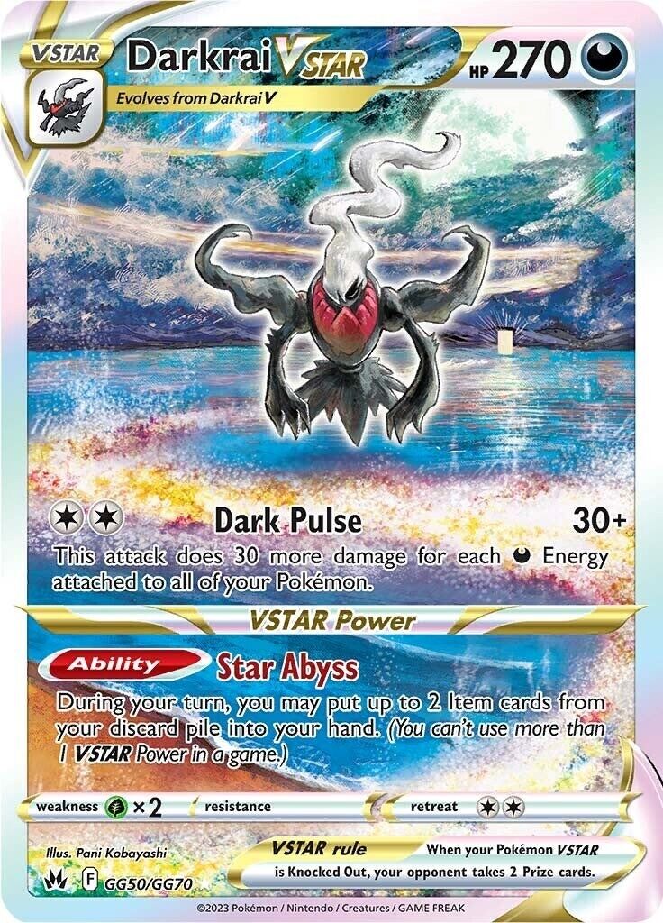 Darkrai VSTAR GG50/GG70 Crown Zenith: Galarian Gallery Holo