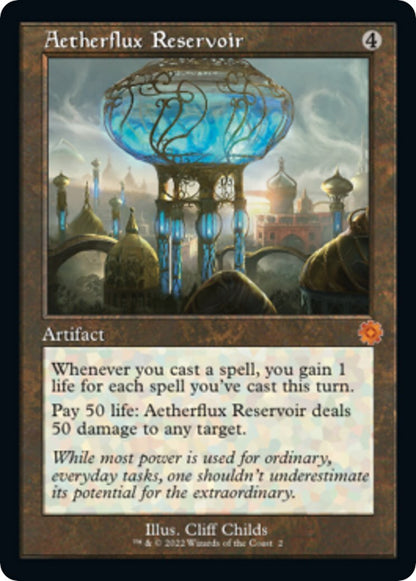 MTG Aetherflux Reservoir The Brothers' War Retro Artifacts 2 NM Mythic