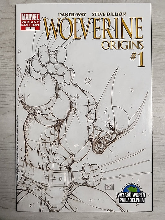 Wolverine Origins #1 Turner Sketch Cover Marvel Comics 2006 Wizard Philadelphia