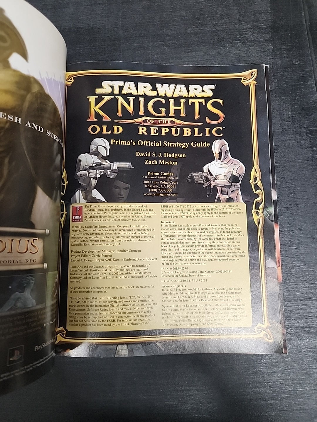 Star Wars Knights of the Old Republic Prima's Official Strategy Guide (2003)