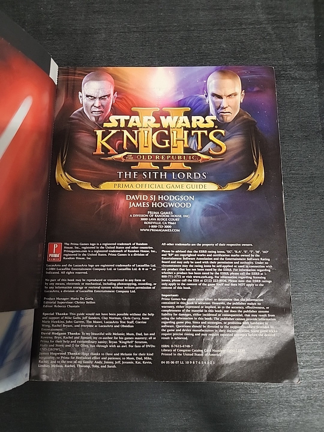 Star Wars Knights of the Old Republic II Prima Strategy Guide Xbox with Poster