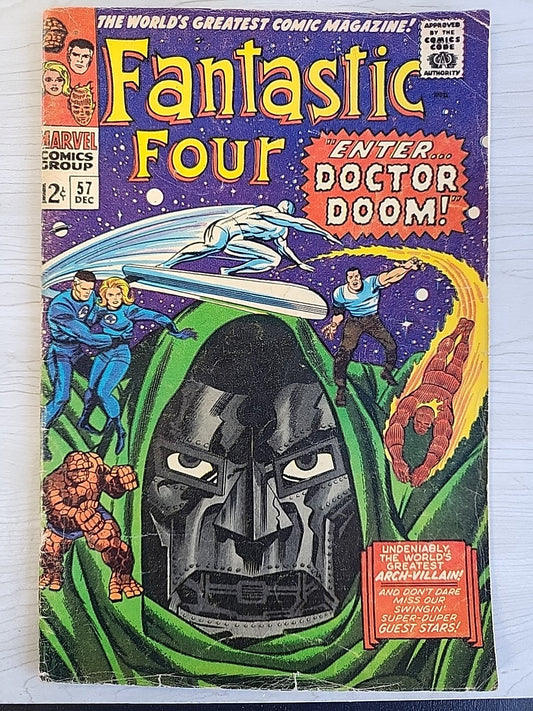Fantastic Four #57 Marvel Comic Book December 1966 VG-/VG Doctor Doom, Surfer