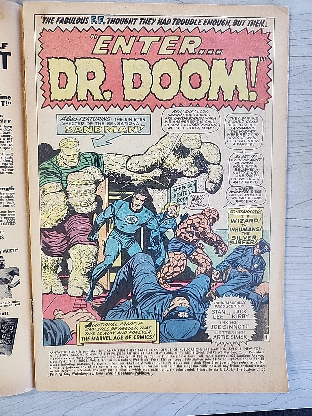 Fantastic Four #57 Marvel Comic Book December 1966 VG-/VG Doctor Doom, Surfer