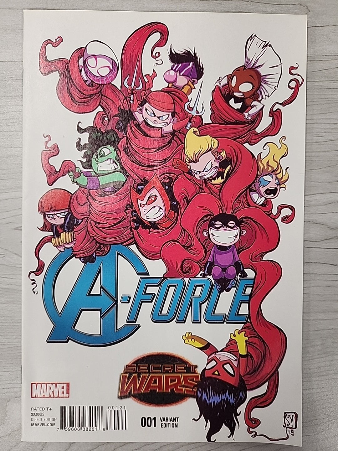 A-FORCE #1 SKOTTIE YOUNG VARIANT COVER MARVEL BABY COVER NM-