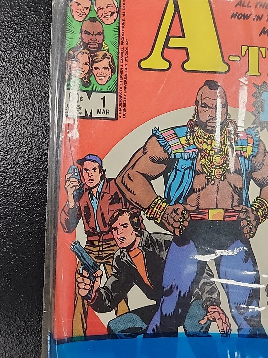 MARVEL COMICS THE A - TEAM 3 COMIC BOOKS ORIGINAL PLASTIC 1984 MINT Sealed