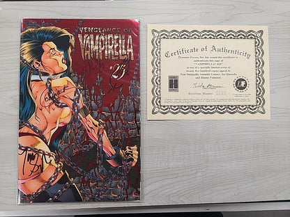 Vengeance of Vampirella #25 NM (Harris Comics) Signed Quesada Conner Red Foil