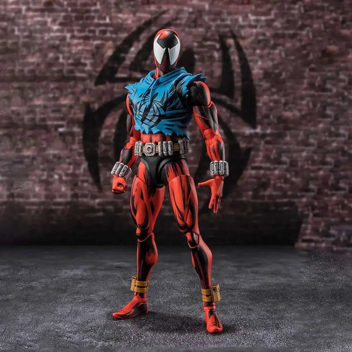 S.H.FIGUARTS SPIDERMAN: ACROSS THE SPIDERVERSE BEN RILEY SCARLET SPIDEr - Infinite Collectibles