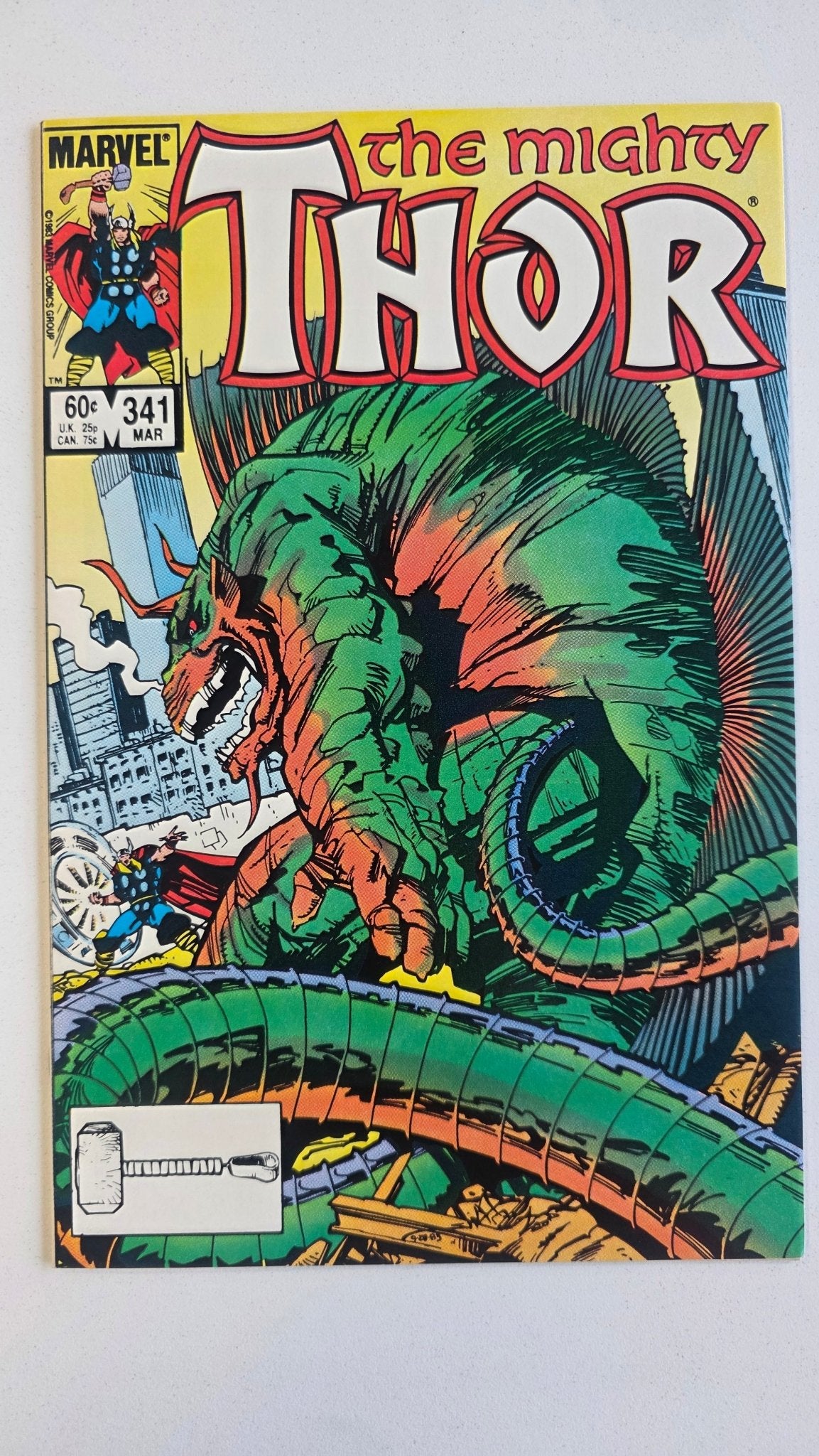 Thor (1966) 341 Crossover appearance of Superman as Clark Kent NM - Direct Edition - Infinite Collectibles