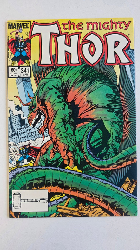 Thor (1966) 341 Crossover appearance of Superman as Clark Kent NM - Direct Edition - Infinite Collectibles