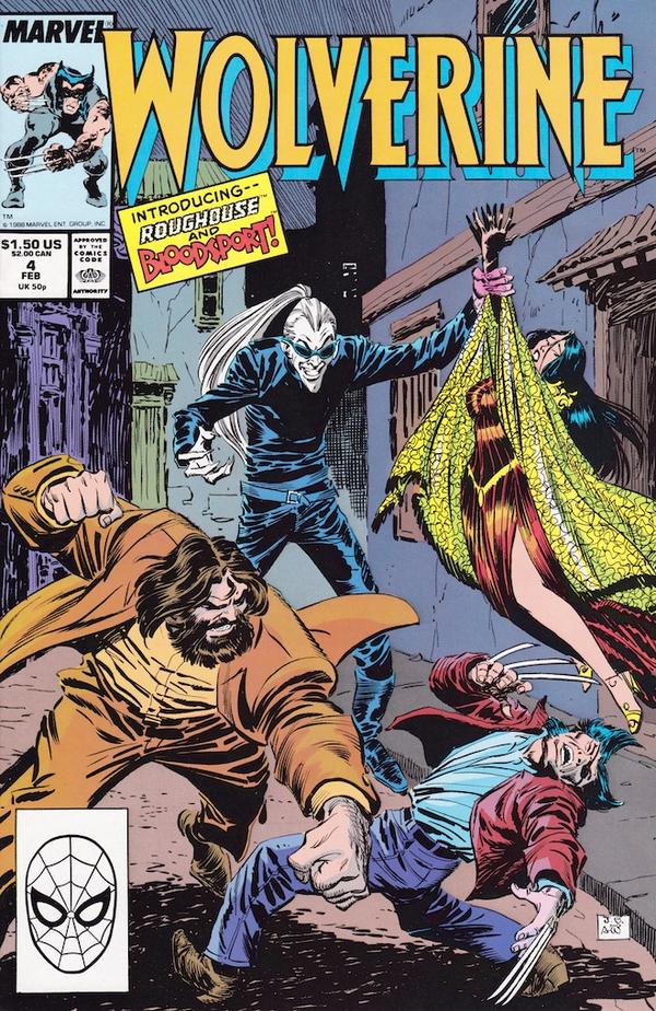 Wolverine (1988) #04 VF/NM- 1st Roughouse & Bloodsport